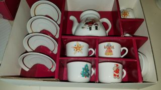 Roehler Puppen - Porzellan - Service Christmas Tea Set From Germany