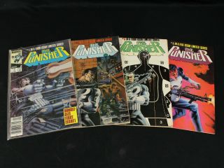 The Punisher 1986 Marvel Comics Limited Mini Series Issues 1,  2,  3 & 5 Vgc
