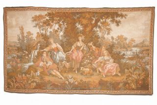 Antique French Aubusson Style Wall Hanging Tapestry |180 X 106 Cm