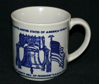 1776 - 1976 American Eagle And Flag Coffee Mug Vintage Made In Japan