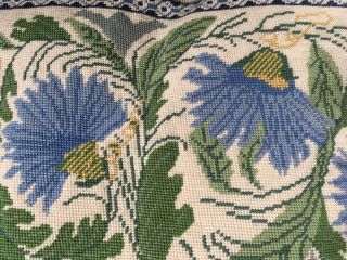 Lovely Ehrman Peacock Tile Hand Stitched Tapestry Cushion Completed Arts Crafts 2