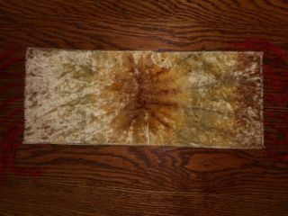 Victorian Antique Table Runner Cloth Small Side Table Fringe Sun Faded 20.  5x8 "