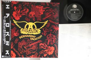 Lp Aerosmith Permanent Vacation P13557 Geffen Japan Vinyl Obi