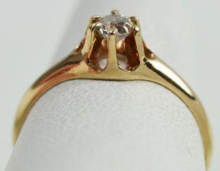 Antique 14k Gold Diamond ring,  Circa 1900 size 5 1/2 2