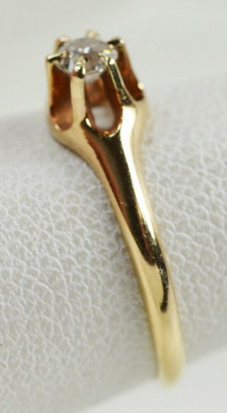 Antique 14k Gold Diamond ring,  Circa 1900 size 5 1/2 3
