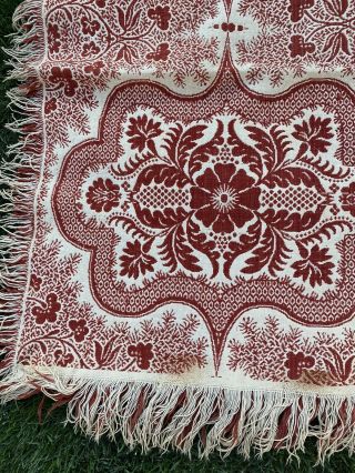 Antique Vintage Heavy Hand Woven Bedspread Coverlet Bed Cover