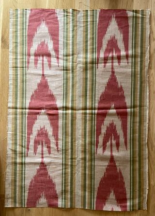 19th Century French Woven Linen Ikat Stripe Fabric (3182)