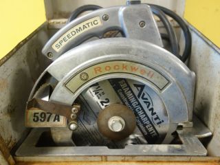 Vintage Rockwell Speedmatic 7 1/4 Circular Saw Model 597A 2