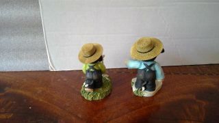Mary ' s Moo Moos 1999 Amish Cow Boy Figurines (2) 645419 & 645389 3