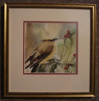 Dragana Tornquist RI Artist Watercolor Painting Bird Art Newport Signed Vintage 2