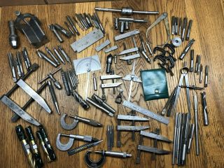 Vintage Machinist Tools,  Screw Wire Drill Gauges,  Scribe,  Ruler,  General,  Starrett