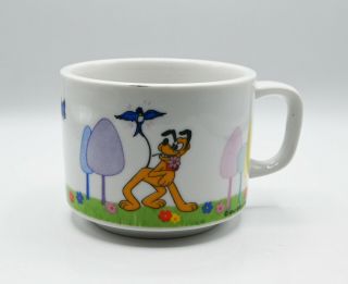 Vintage Walt Disney Productions Pluto Dog Coffee Mug Cup Japan Dd 8oz