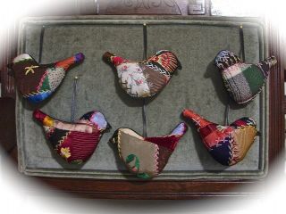 Birds From 1880 - 90s Crazy Quilt Flowers Awesome Embroidery Gorgeous Fabrics