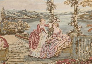 Antique French Aubusson Style Wall Hanging Tapestry |200X95cm | Vintage Style 2