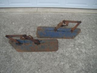 Vintage Set Of Farmall Ih Tractor Cultivator Shields