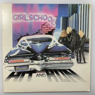 Girlschool: Hit And Run Lp 1981 Stiff Records Rareish Usa Pressing Nwobhm Ex/vg,