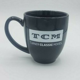 Turner Classic Movies Tcm Dark Grey And White Coffee Tea Cup Mug