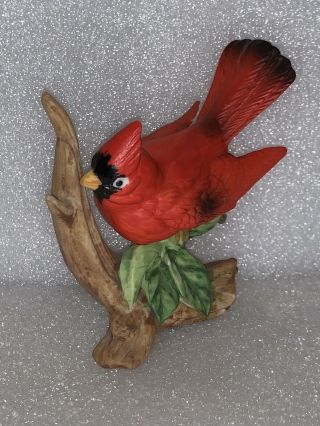 Vintage Dave Grossman Porcelain Bird Figurine Japan Red Cardinal