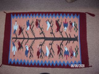 Vintage Navajo Wool Rug 39 " X 26 "