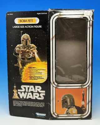 100 Vintage Star Wars Kenner Boba Fett Box Only 1979 No Insert Large