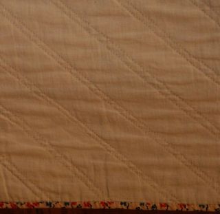 UNWASHED HOLMES COUNTY OHIO BLUE and BEIGE VINTAGE ANTIQUE QUILT 3
