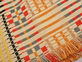 Antique Wool Homespun Primitive Table Runner Vintage Mission Inca Mexico 14x66