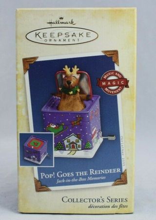 Hallmark Keepsake Ornament 2005 Pop Goes The Reindeer 3 In Collector 