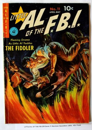 Little Al Of The Fbi Ziff - Davis 11 Norman Saunders 1951 Je Hoover Girl Fight Vg,
