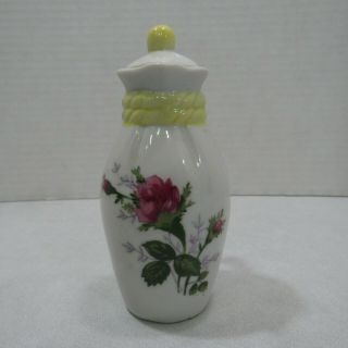 Vintage Mini Pitcher Lid Richard Japan Small Creamer Pink Roses Floral Bud Vase