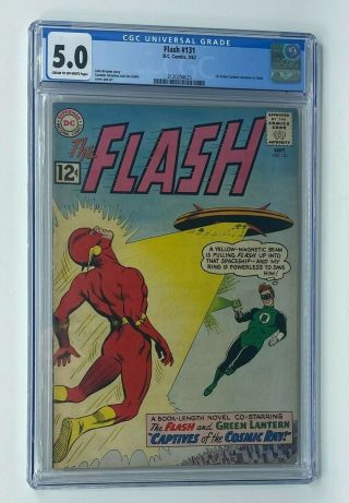 Flash 131 Dc Comics 1962 Cgc 5.  0 Green Lantern 1st Crossover In Flash