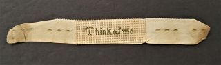 1800s Antique Paper Punch Sampler Silk Ribbon Bookmark Wilde Me Goodwin Russell