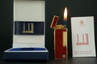 Dunhill Rollagas Lighter W/box Vintage F22