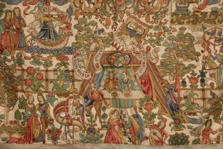 Antique French Aubusson Style Wall Hanging Tapestry |110X76cm | Vintage Style 3