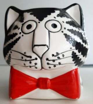 Vintage B Kliban Cat With Red Bow Coffee Cup Mug No Chips Or Cracks