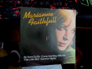 1st Press 7 " Vinyl Record Ep - Marianne Faithfull - As Tears Go By - Ex,