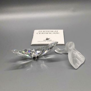 Swarovski Crystal " Butterfly On A Leaf " Box.  Needs Glue.