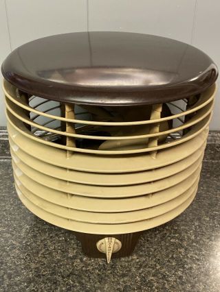 Vintage Mcm Welch Co.  Air Flight Hassock 3 Speed Fan Floor Box Table Footstool