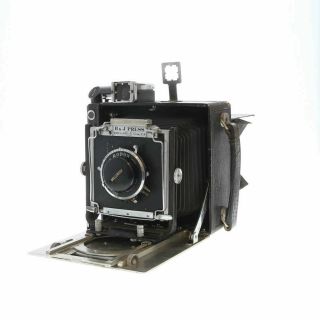Vintage Burke & James 4x5 Watson Press Camera W/side Rangefinder - Ug