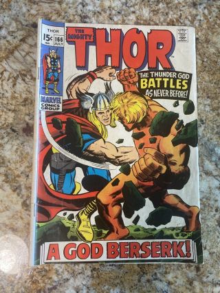 Marvel Comics The Mighty Thor 166 July 1969 Cr Other Comics Listed Daily