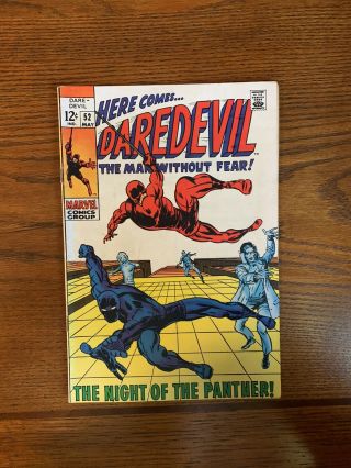 Daredevil 52 (may 1969,  Marvel) - Black Panther / Barry Smith Art