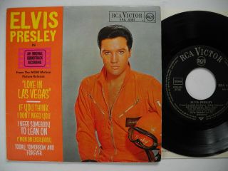 Elvis Presley Love In Las Vegas Ep 45 7 " Germany Epa 4381 V1 Vg (,)