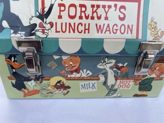 Vintage 1959 Porky’s Lunch Wagon Dome Lunchbox With Thermos Looney Tunes 3