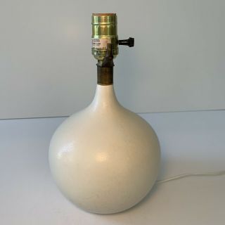 LOTTE & GUNNAR BOSTLUND MCM MidCentury White Ceramic Table Lamp Vintage w/ LABEL 3