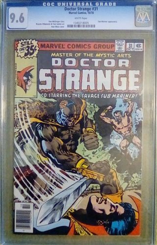 Doctor Strange 31 (marvel,  10/78) Cgc 9.  6 Nm,  (sub - Mariner App. )