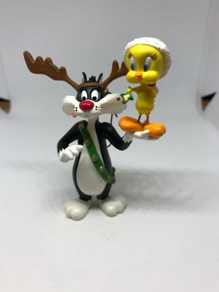 1993 Hallmark Looney Tunes Sylvester Cat Tweety Bird Christmas Ornament (no Box)