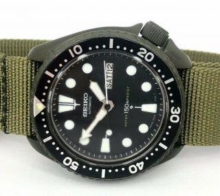 Vintage Seiko Diver Automatic Watch 6309 - Army Green