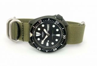 Vintage Seiko Diver Automatic watch 6309 - Army green 2