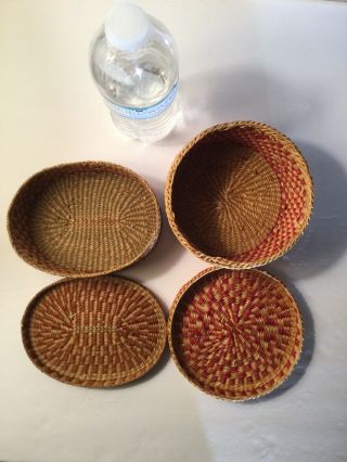 Woven Baskets With Lids with Color Round & Oval Sweetgrass? 3