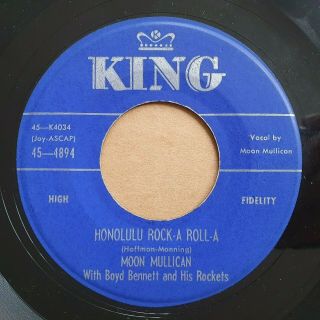 Moon Mullican With Boyd Bennett And His Rockets - Honolulu Rock - A Roll - 7in