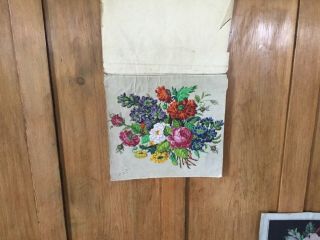 Antique Berlin Watercolour Chart - Roses,  Poppies,  Larkspur Etc